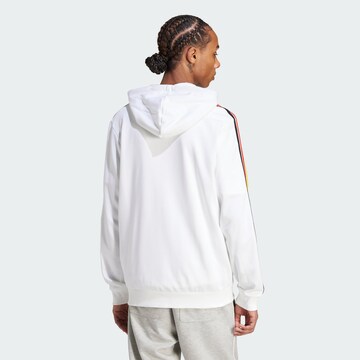 ADIDAS SPORTSWEAR Athletic Zip-Up Hoodie 'DFB DNA' in White