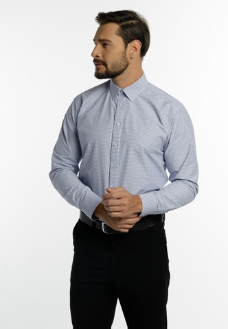 DreiMaster Klassik Regular fit Overhemd in Blauw: voorkant