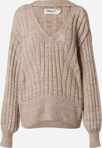 ONLY Sweater 'AGNES' in Beige: front