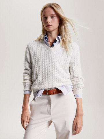 Pull-over TOMMY HILFIGER en beige : devant