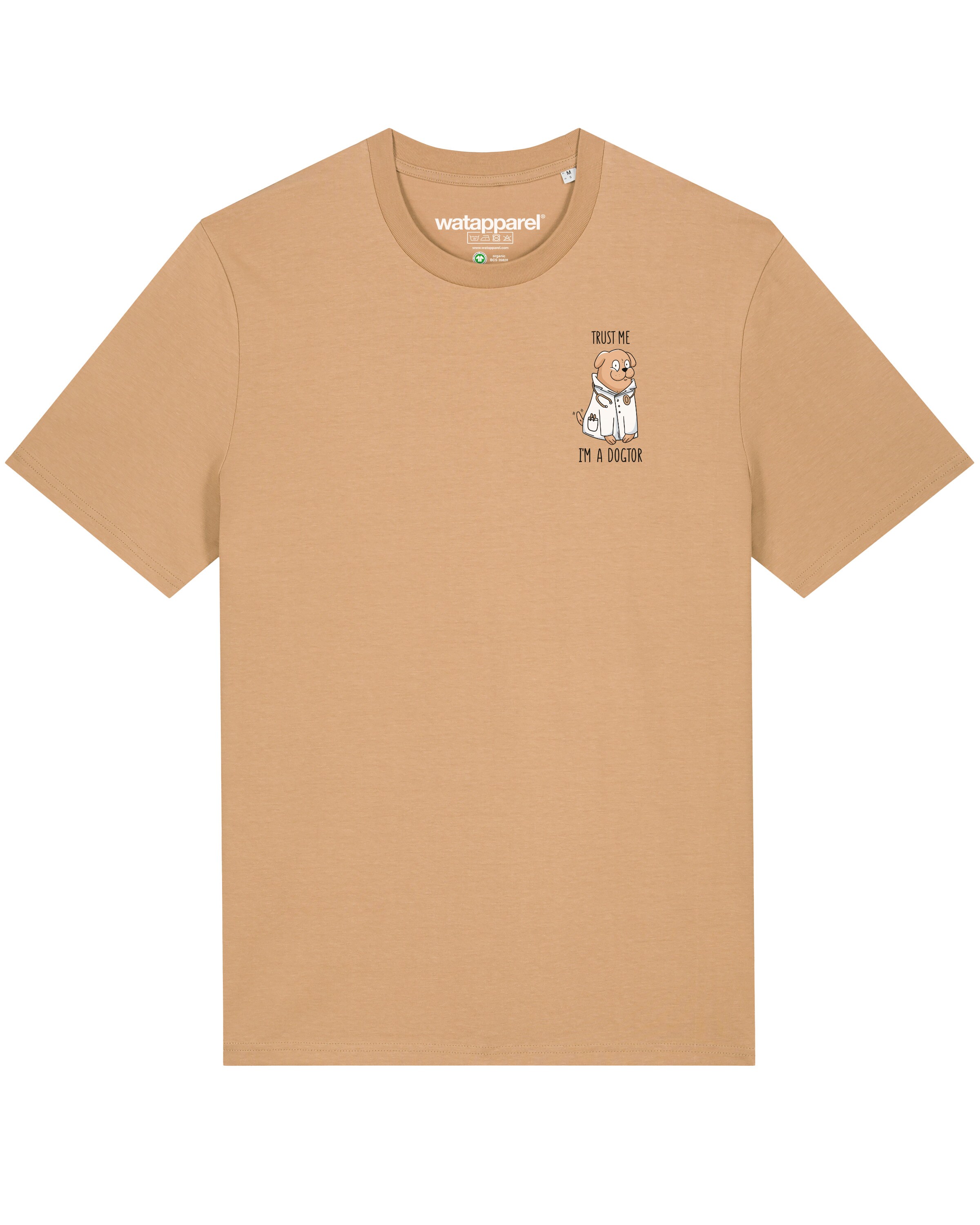 Watapparel Shirt 'Dogtor' in Beige: Vorderseite