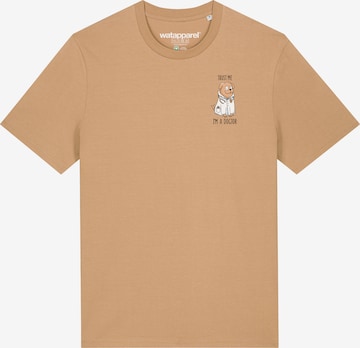 Maglietta 'Dogtor' di Watapparel in beige: frontale