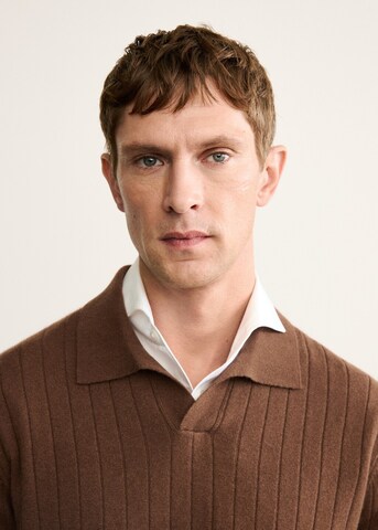 MANGO MAN Pullover 'Cashr' in Braun