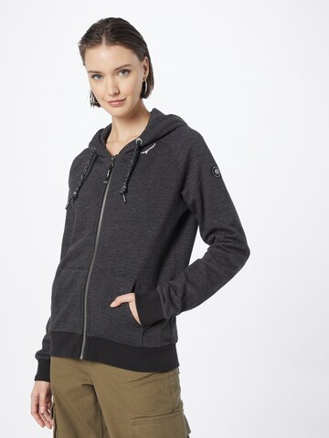 Ragwear Sweat jacket 'ROSEMERIE' in Black: front