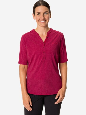 VAUDE Multifunctionele blouse 'Turifo II' in Rood: voorkant
