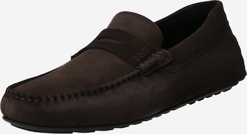 BOSS Black Mocassins 'Noel' in Bruin: voorkant