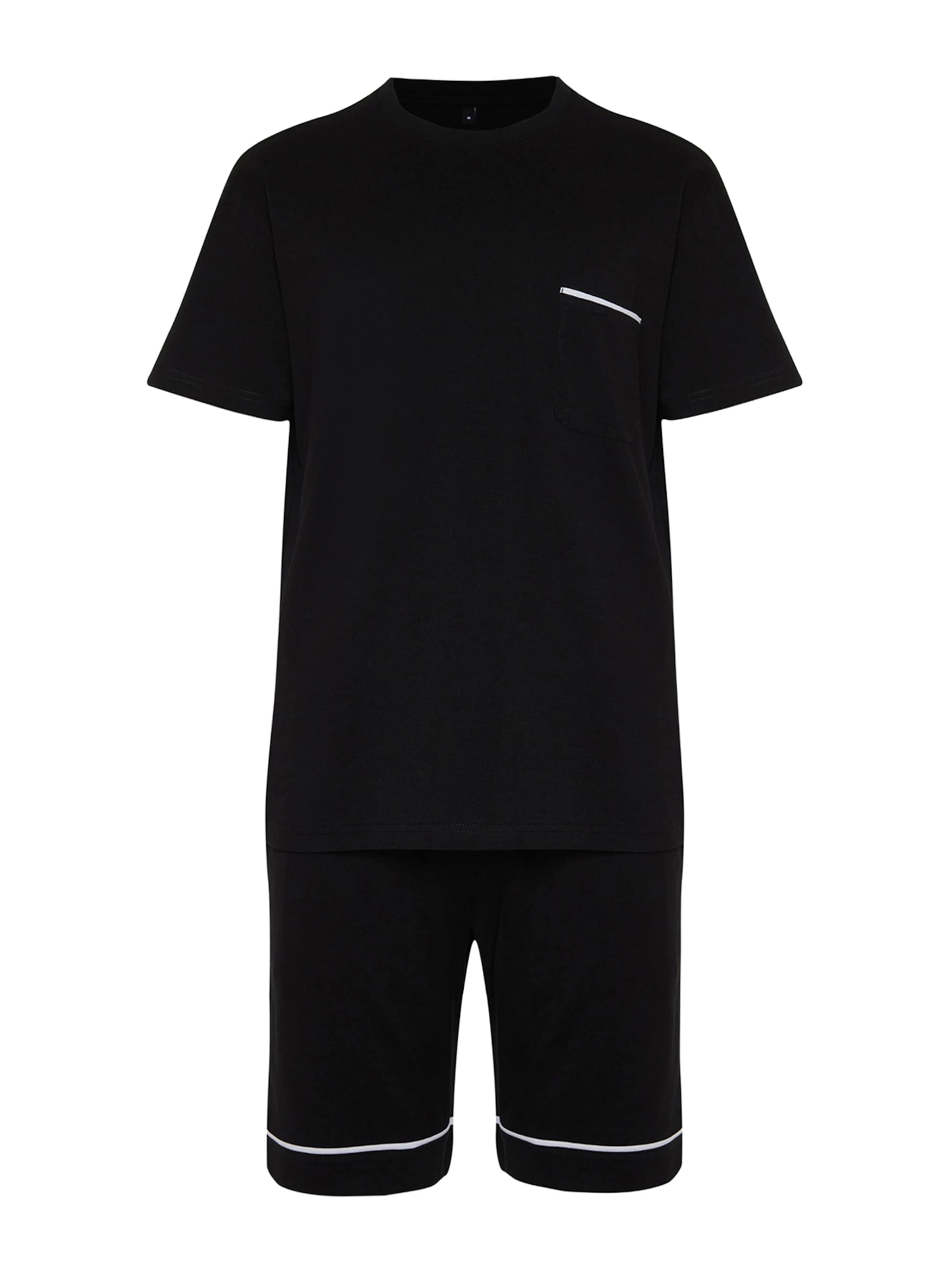 Trendyol Pyjama kurz in Schwarz: Vorderseite