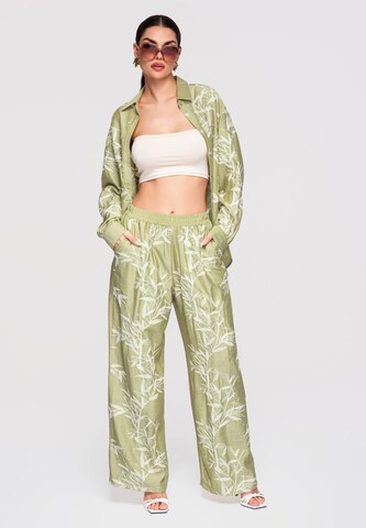 Loosefit Pantalon Ombre en vert