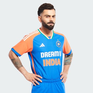 T-Shirt fonctionnel 'India Cricket T20I ' ADIDAS PERFORMANCE en bleu