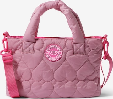 Zwillingsherz Handbag 'Herzsteppung' in Pink: front