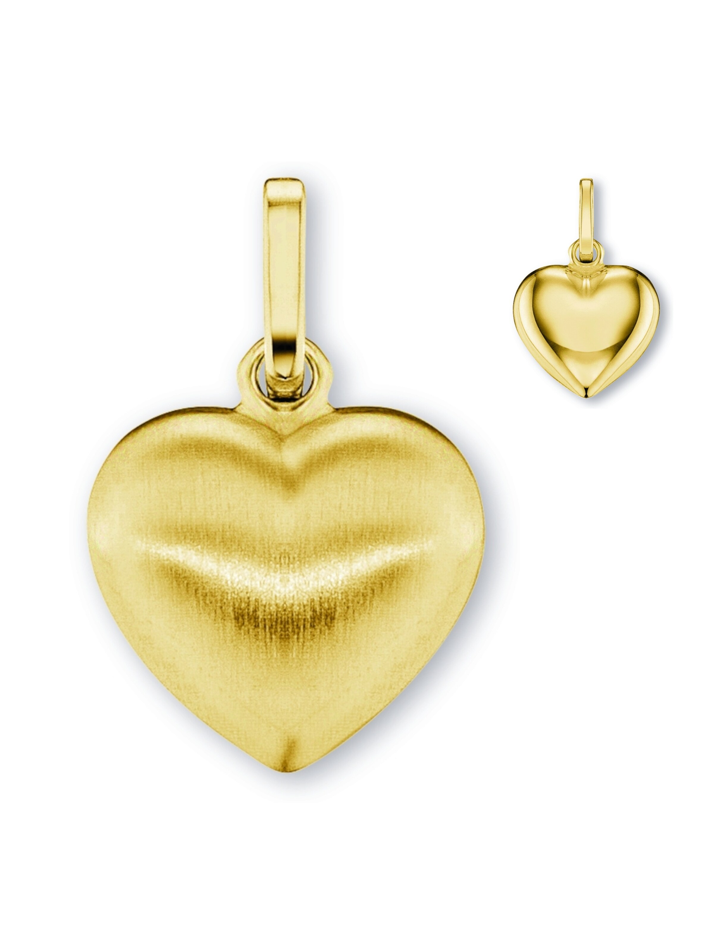 ONE ELEMENT Anhänger 'Herz' in Gold: Vorderseite