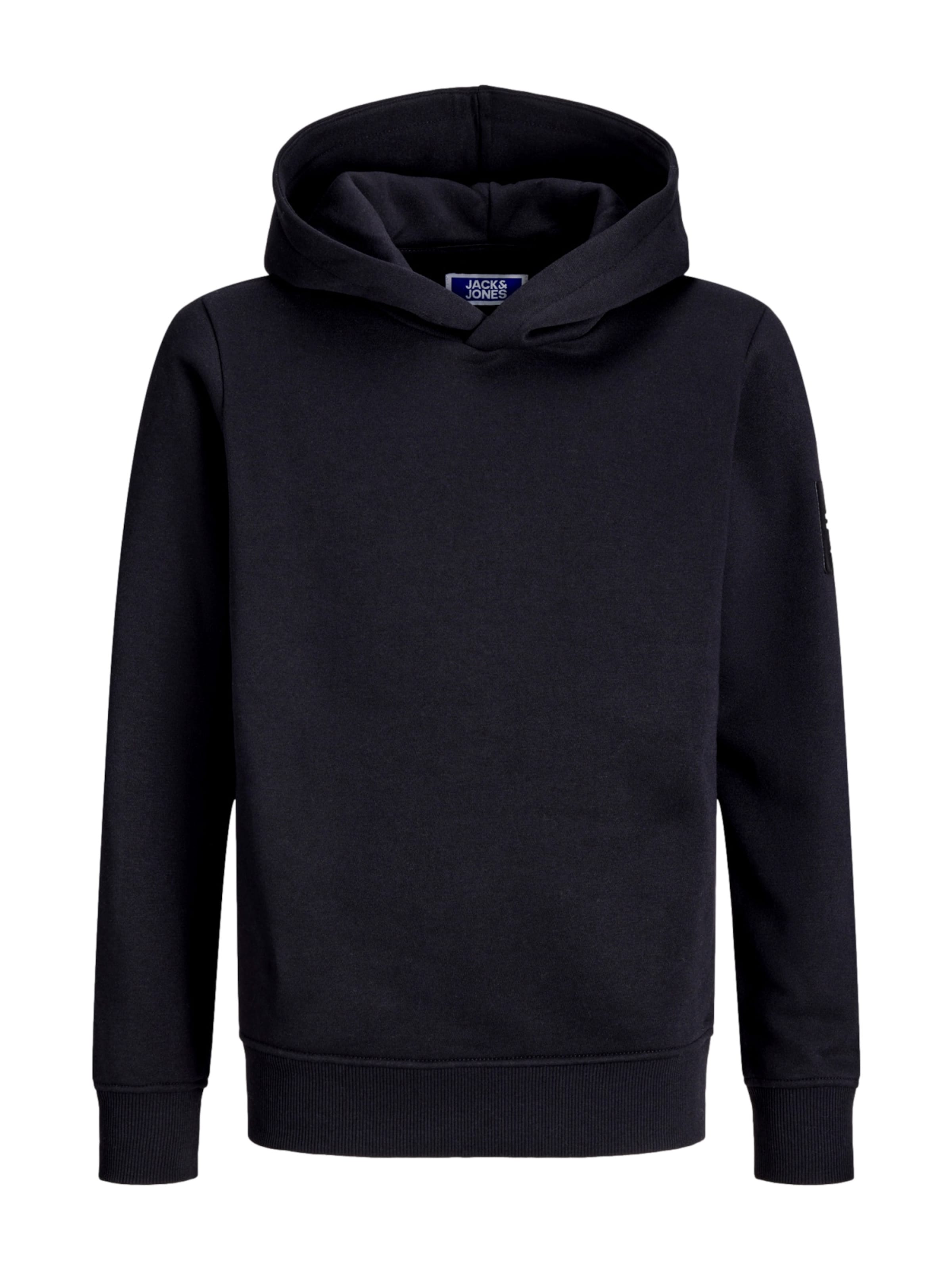 Jack & Jones Junior Sweatshirt 'JJCleveland' i svart: framsida