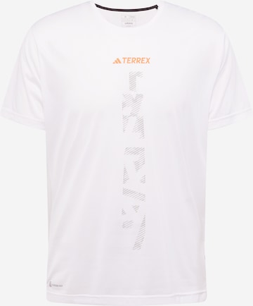 ADIDAS TERREX Performance Shirt 'Agravic' in White: front