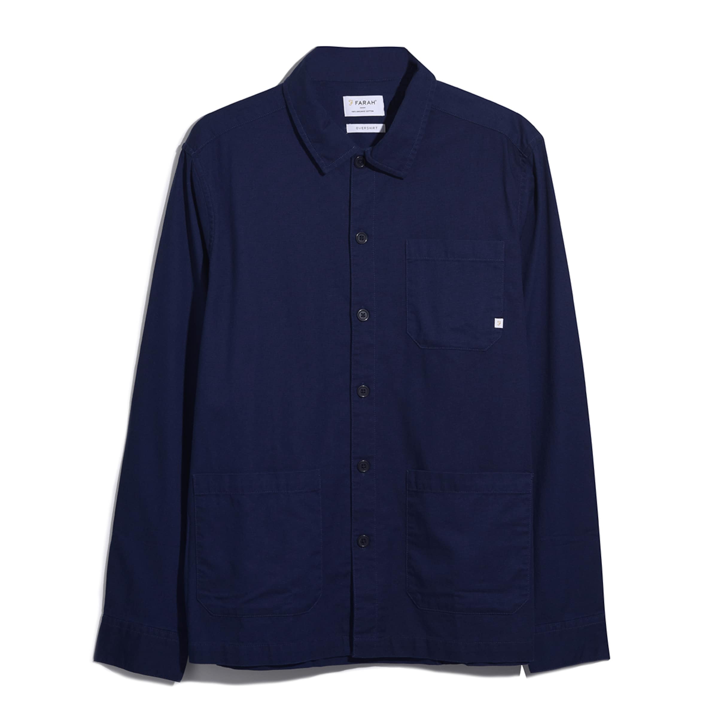 FARAH Comfort Fit Skjorta 'Leckie' i blå: framsida