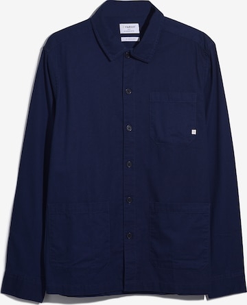 FARAH - Comfort Fit Camisa 'Leckie' em azul: frente