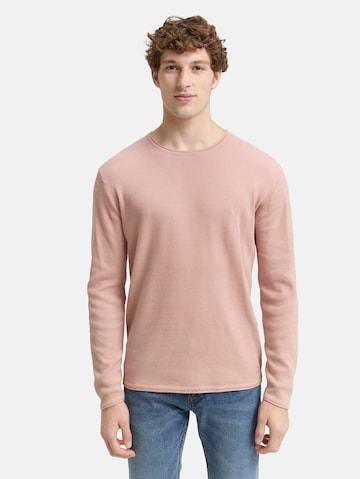 Pull-over TOM TAILOR DENIM en rose : devant