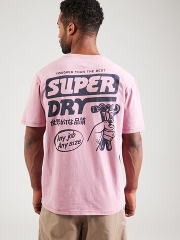 T-Shirt Superdry en rose : devant