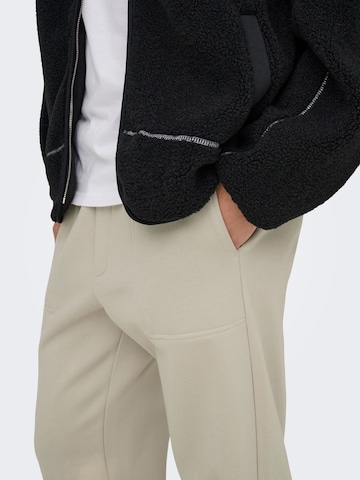 Only & Sons Loose fit Pants 'ONSConnor' in Beige