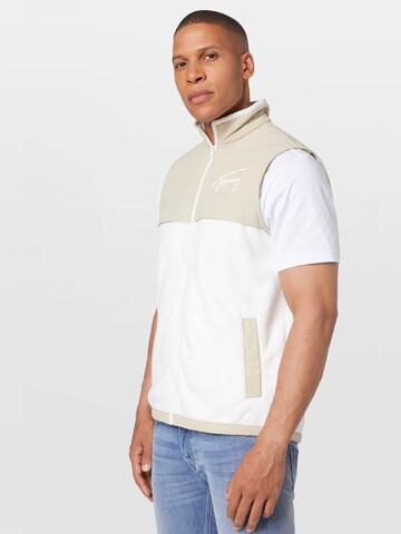 Gilet Tommy Jeans en beige : devant