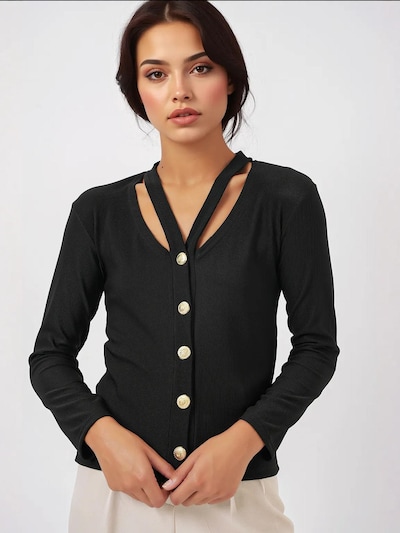 Bigdart Knit Cardigan in Black, Item view