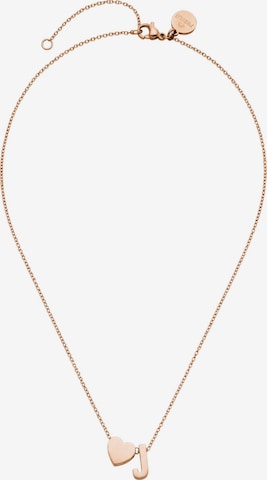 Collana 'Letter Heart J' di PURELEI in oro: frontale