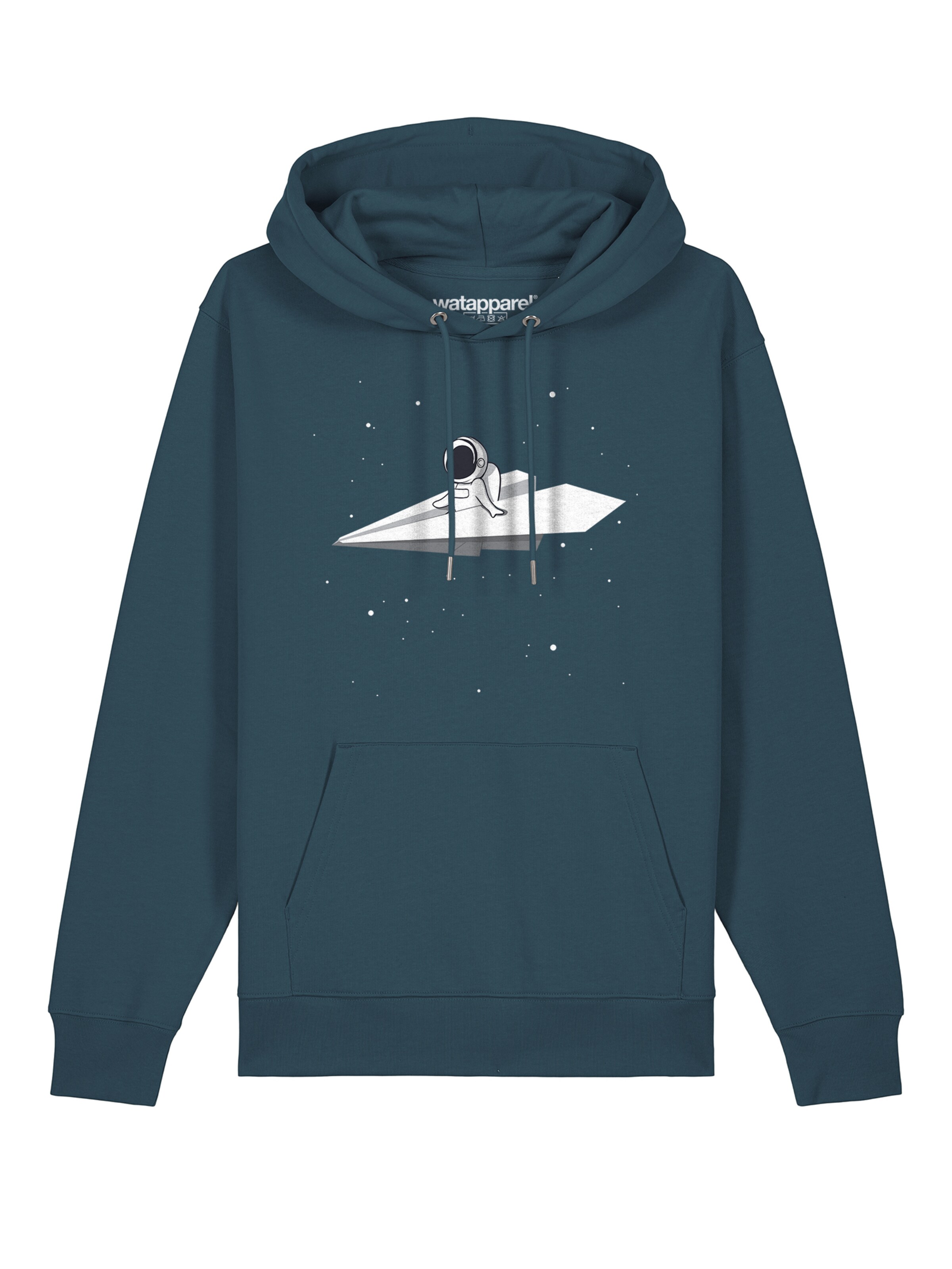 Watapparel Sweatshirt 'Fly me to the moon' in Blauw: voorkant