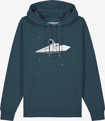 Watapparel Sweatshirt 'Fly me to the moon' in Blauw: voorkant