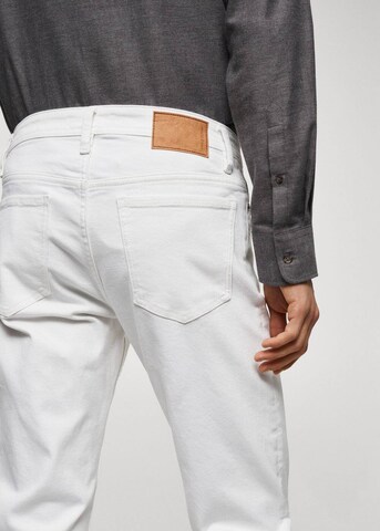 MANGO MAN Slimfit Jeans 'Jan' in Weiß