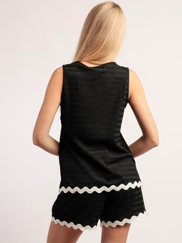 admas - Pijama 'ADMAS LUXURY Pijama Sin mangas Luxe Waves para Mujer' en negro