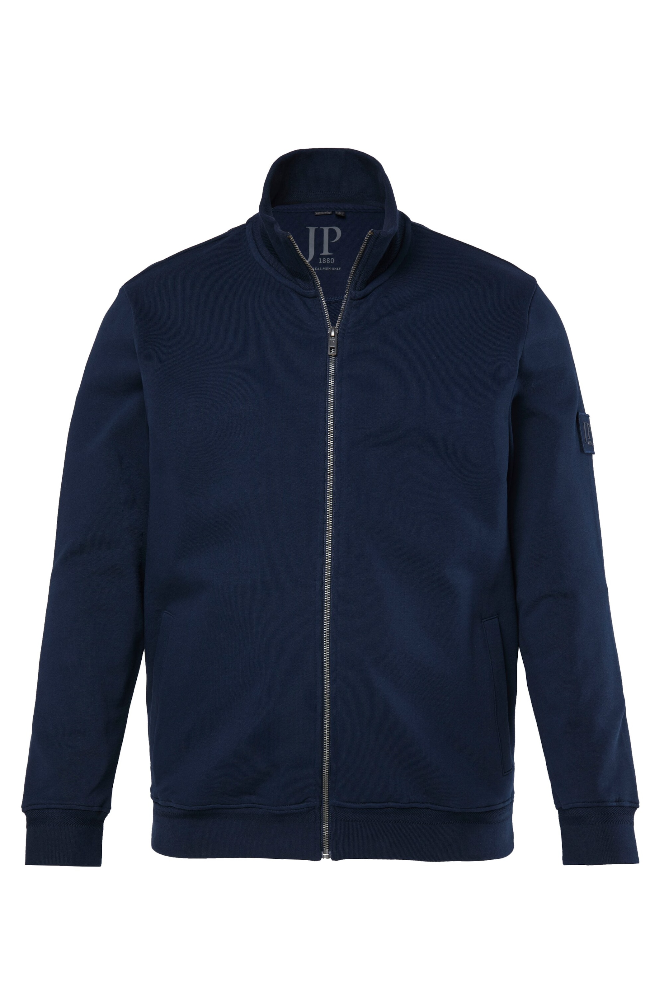 JP1880 Sweatvest in Blauw: voorkant
