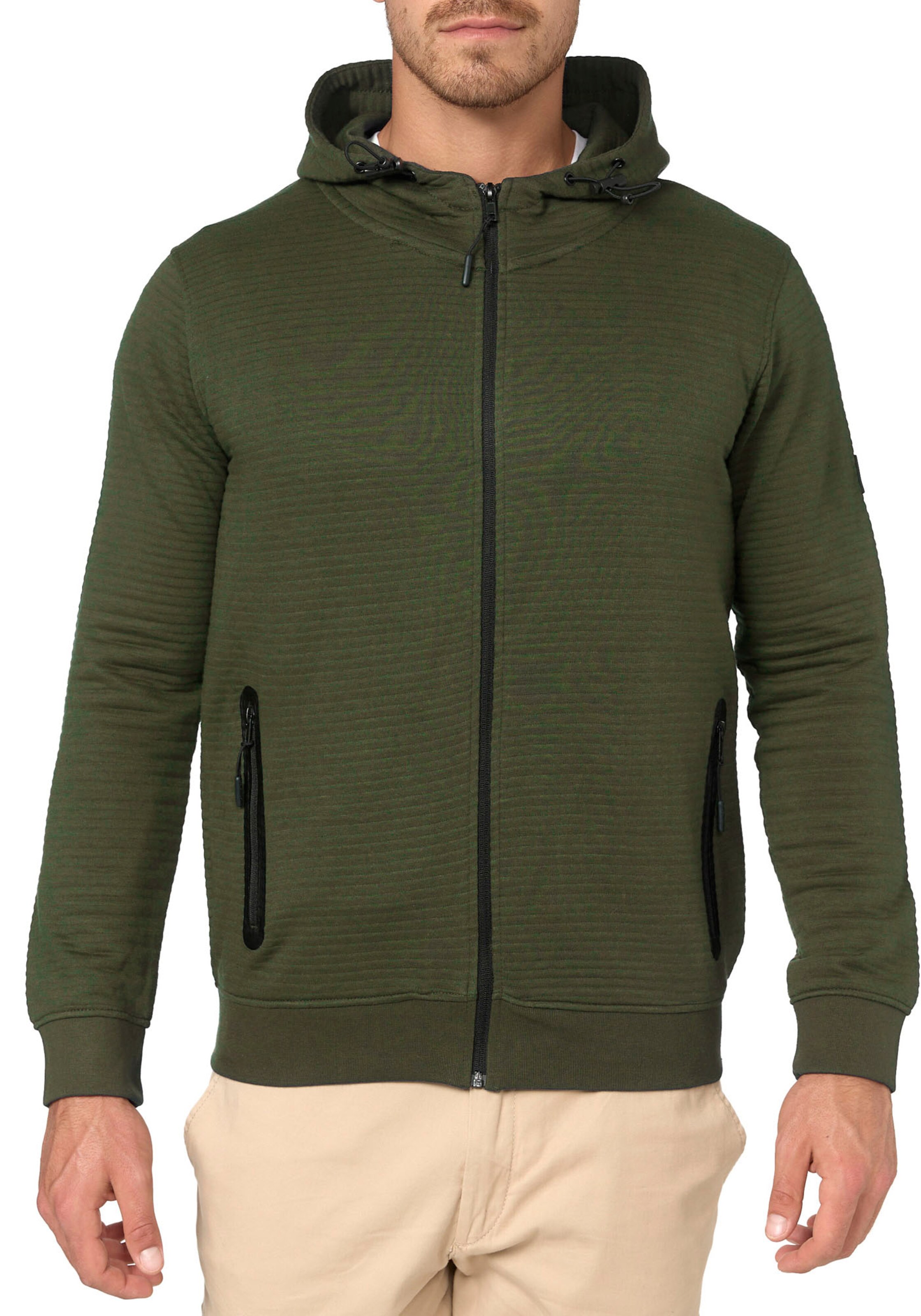 INDICODE JEANS Sweatjacke in Grün