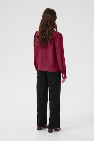 Cream Blouse 'Pia' in Red