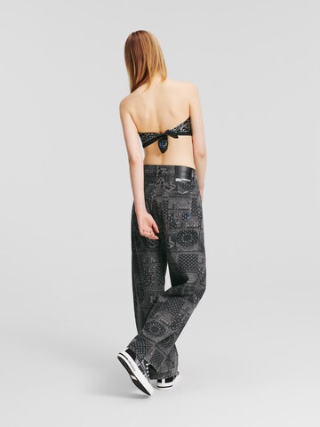 KARL LAGERFELD JEANS Loosefit Jeans in Zwart