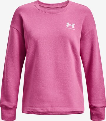 UNDER ARMOUR Sportief sweatshirt in Roze: voorkant