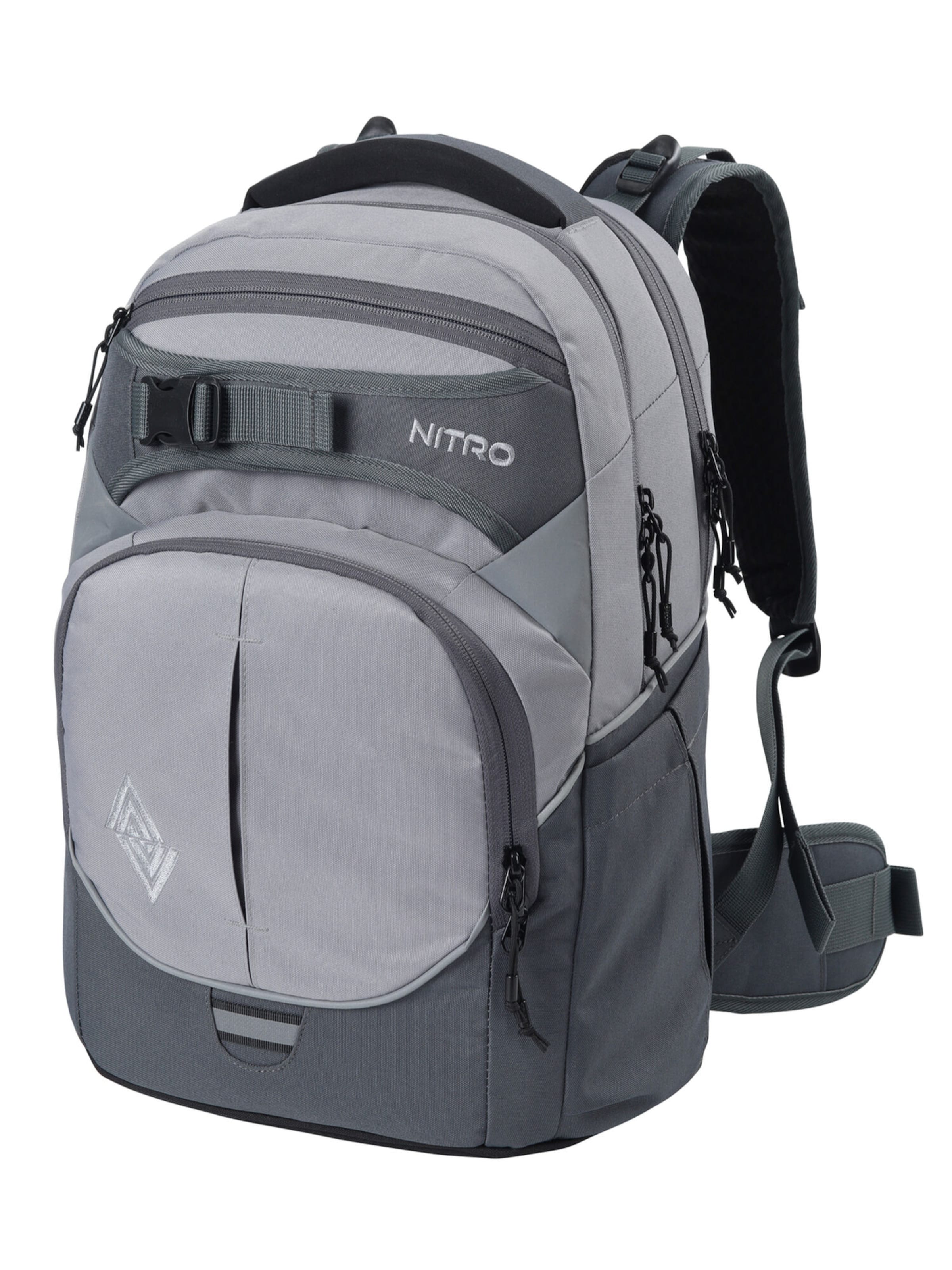 NitroBags Backpack 'SUPERHERO' in Grey: front