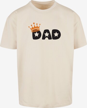 Merchcode Shirt 'Fathers Day - King Dad' in Beige: voorkant