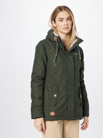 Ragwear Winter jacket 'Monade' in Green: front