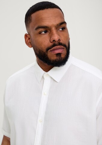 s.Oliver Men Big Sizes Regular Fit Hemd in Weiß