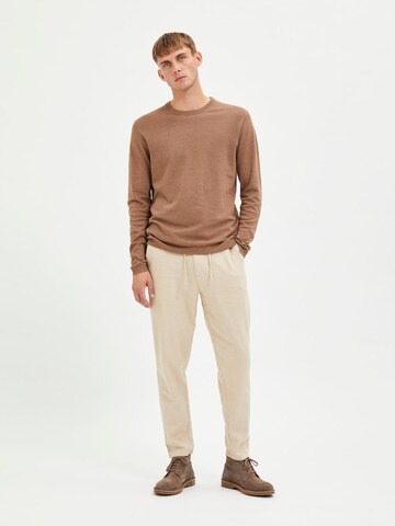 SELECTED HOMME Pullover 'Lake' in Braun