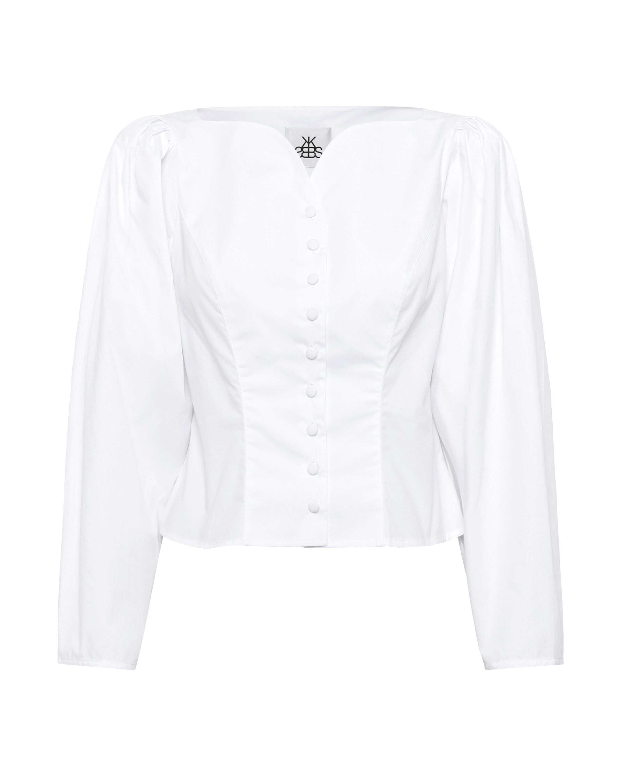 KAREN BY SIMONSEN Bluse i hvid: forside