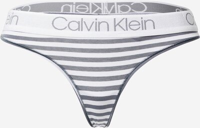 Calvin Klein Underwear String 'Thong' en gris / blanc, Vue avec produit