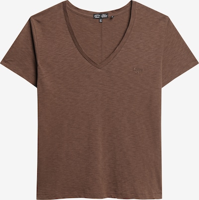 Superdry T-shirt en marron, Vue avec produit
