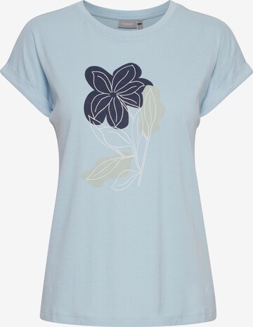 Fransa Shirt mit floralem Print in Blau: predná strana