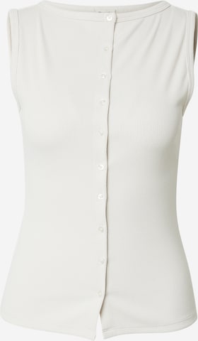 balta Abercrombie & Fitch Palaidinė be rankovių: priekis