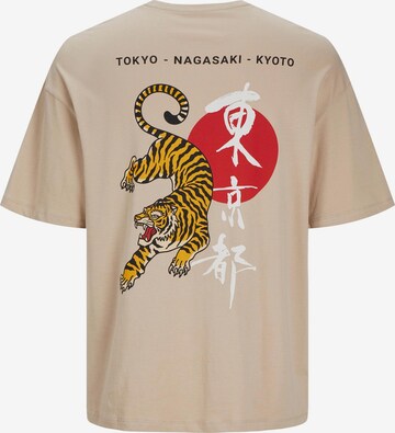 JACK & JONES T-shirt 'BRADLEY NAGASAKI' i beige