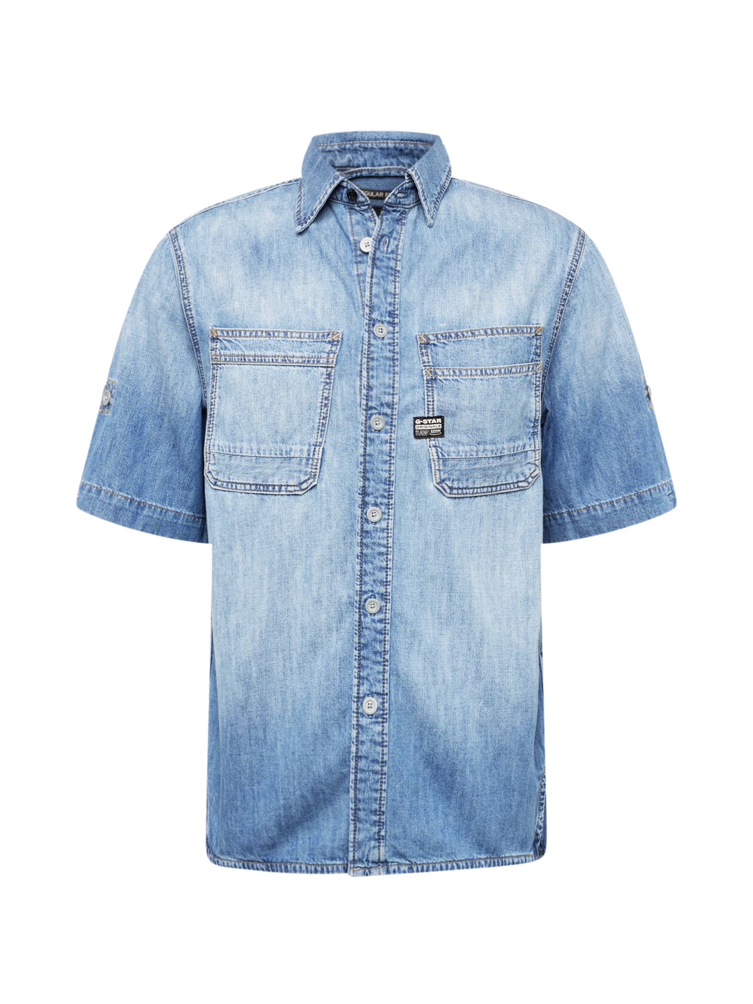 G-STAR Regular fit Πουκάμισο σε μπλε: μπροστά