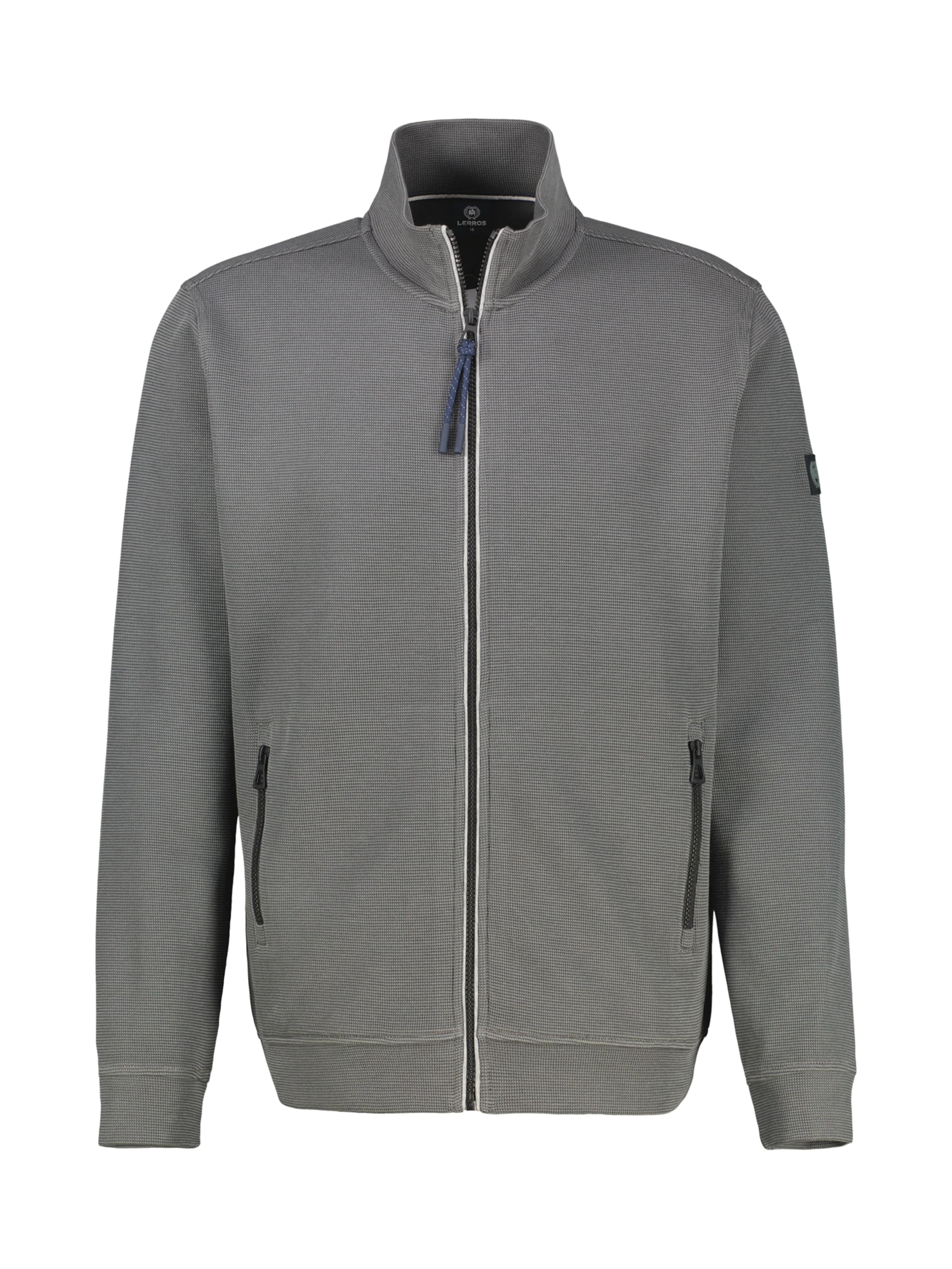 LERROS Sweatjacke in Grau: Vorderseite