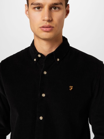 FARAH - Regular Fit Camisa 'BOWERY' em preto