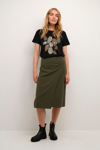 Cream Skirt 'Charlott' in Green