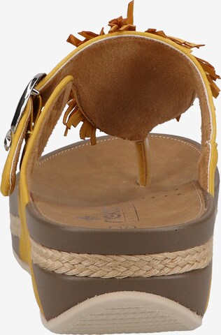 Rieker T-bar sandals in Yellow